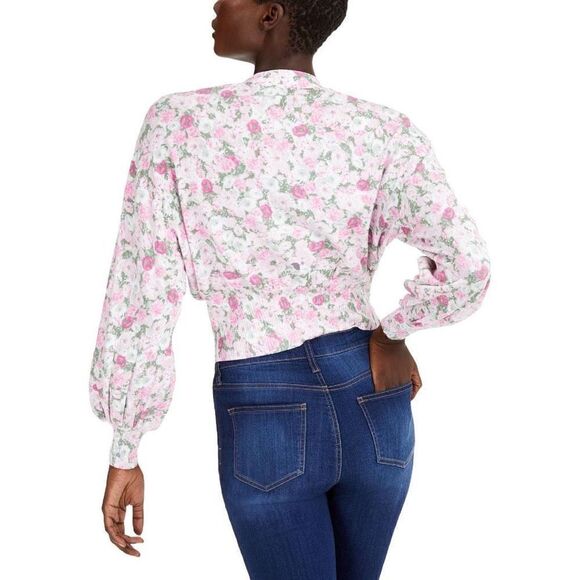 NWT! INC International Concepts Sybil Blooms Floral Cropped Cardigan Sweater M - Picture 10 of 10